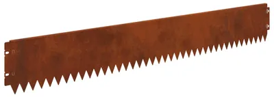 Obrázok produktu pre vidaXL Ohraničenie trávnika, 10 ks, 103 x 15 cm, oceľ, hrdzavá