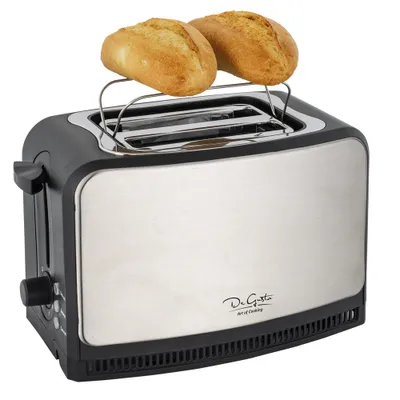 Produktbild von Edelstahl Toaster 3-in-1 mit 2 Schlitzen, 7 Bräunungsstufen, 31,8 x 17,3 x 18,3 cm