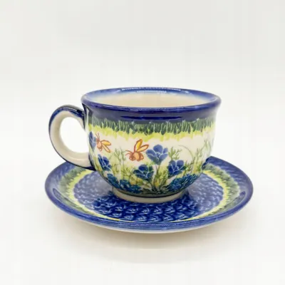 Produktbild von Tasse Tasse mit Untertasse Bunzlauer Keramik Unikat 220ml