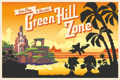 Produktbild von Lizenziertes Gaming Poster Sonic the Hedgehog Green Hill Zone 91,5x61 cm