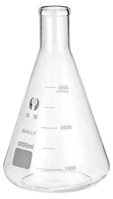 Erlenmeyerkolben 3000 ml Borosilikatglas mit Skala