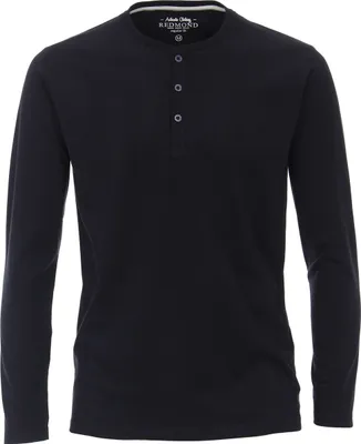 Produktbild von REDMOND Übergrößen Langarm-Henley-Shirt Navy 4XL
