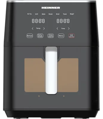 Zdjęcie produktu dla Frytkownica z gorącym powietrzem Heinner cyclonefry cook HAF-M7BK1800, 1500-1800 W, pojemność 7 l, wyświetlacz cyfrowy z obsługą dotykową, termostat regulowany 40-200 stopni, czarny
