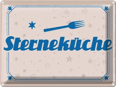 Produktbild von vianmo Blechschild 30x40 cm Sterneküche Küche Kochen Essen