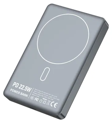 Produktbild von Zimilo Powerbank Externe Batterie mit USB-C Schnellladefunktion, Zusatzakku mit LED-Digitalanzeige, Tragbares Ladegerät für Smartphones, Grau