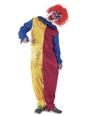 Produktbild von Psychopathen-Clown-Kostüm für Jugendliche Halloween-Kostüm bunt