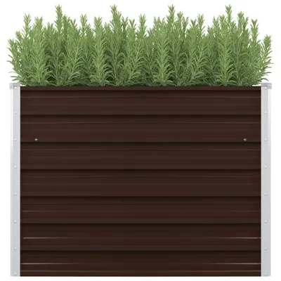 Immagine prodotto di vidaXL Letto da giardino rialzato Marrone 100 x 40 x 77 cm Acciaio zincato