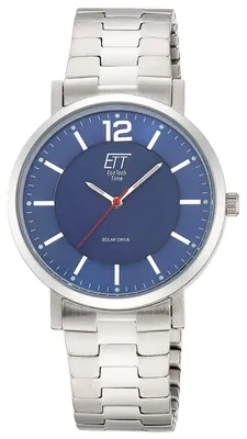 ETT Eco Tech Time EGS-12160-31M Herrenuhr Solar Stahl/Blau 1