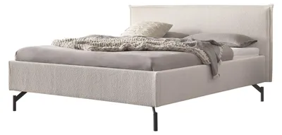 Produktbild von HASENA Polsterbett Marla Füße anthracit Bouclestoff ivory 140x200