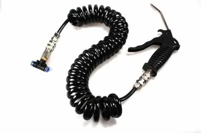 Immagine prodotto di Pistola di soffiaggio ad aria compressa con tubo a spirale per autocarri nero