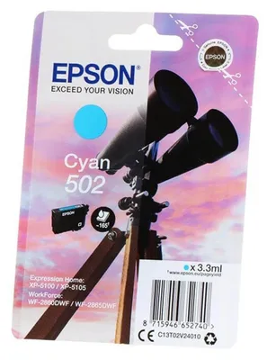 Produktbild von Epson Tintenpatrone cyan 502                       T 02V2