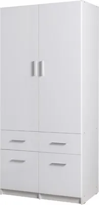 Image de Armoire FLEX – Blanc brillant – 92×198×54 cm – Design moderne