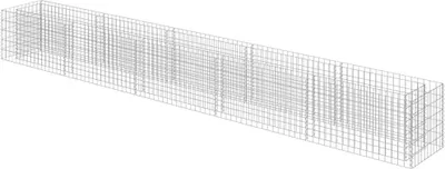 Obrázek produktu pro vidaXL Gabionové zvýšené lůžko z pozinkované oceli 450 × 50 × 50 cm