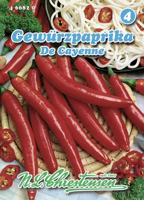 Artikelbild 1 von 'Gemüsepaprika De Cayenne' aus der Kategorie Gemüsesamen