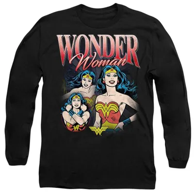 Imagen del producto de Camiseta de manga larga "Clásica" de Wonder Woman, uni, para hombre/mujer, modelo TV41644 (XXL) (negra)