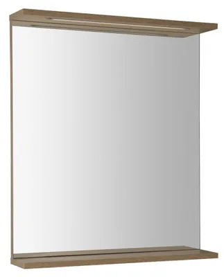 Produktbild von Aqualine KORIN STRIP Spiegel mit LED Beleuchtung 60x70x12cm, Platineiche