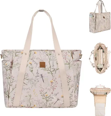 Produktbild von Kikkaboo Wickeltasche Florence Wickelunterlage, Reißverschluss, Flaschentaschen beige