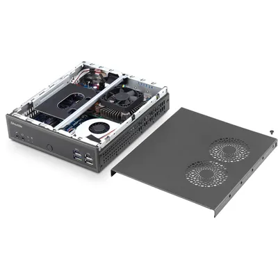 Obrázek produktu pro Shuttle DH02U, PC s objemem 1,35 l, Mini barebone PC, BGA 1356, DDR4-SDRAM, M.2, SATA, Serial ATA III, 120 W
