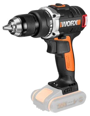 Zdjęcie produktu dla WORX WX175, Wiertarka pistoletowa, Zamek centralny, Matowe, Czarny, Pomarańczowy, 1,3 cm, 2000 RPM