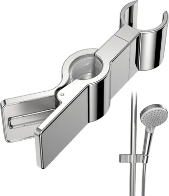 Immagine prodotto di Supporto per soffione doccia - Metallo - Per barra doccia - 22-25 mm - Supporto doccia regolabile senza foratura - Supporto per soffione doccia - Supporto universale per doccetta