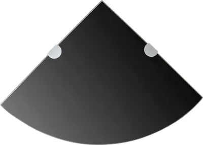 Produktbild von Eckregale 2 Stk. mit Verchromten Halterungen Glas Schwarz