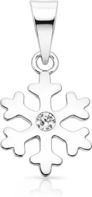Produktbild von LUISIA Kettenanhänger Schneeflocke mit Kristall von Swarovski® | 925 Sterling Silber | Kristall