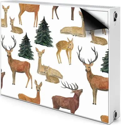 Produktbild von Magnet Heizung Verkleidung Abdeckung Heizung Heizkörperabdeckung 100x60 cm  - Reh