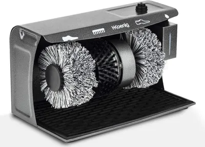 Produktbild von H.Koenig Elektroschuhpolitur, 3 in 1, Polierer, Wachsspender, 120 W, Schwarz U600, Kunststoff, Anthrazitgrau