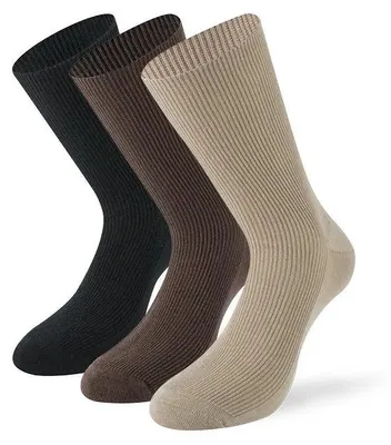 Image de Chaussettes uni Lenz, modèle "No Pressure", couleur beige, taille 35-38