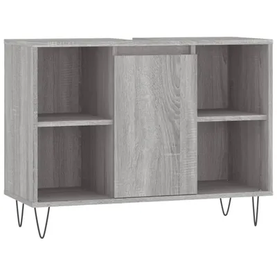 Produktbild von Badschrank Grau Sonoma 80x33x60 cm Holzwerkstoff