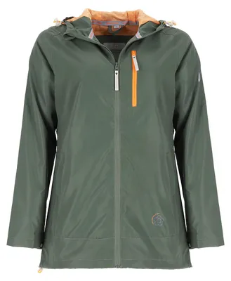 Produktbild von Coastguard Damen Jacke reflektierend mit verstellbarer Kapuze - Outdoor-Jacke mit Reißverschluss-Taschen in Salbei-Sage Größe 44