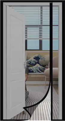 Produktbild von Sekey 120×220 cm Fliegengitter Magnet Tür Balkontür Fiberglas Insektenschutz ohne Bohren Magnet für Seitliches Öffnen, Gegen Katzenkratzer