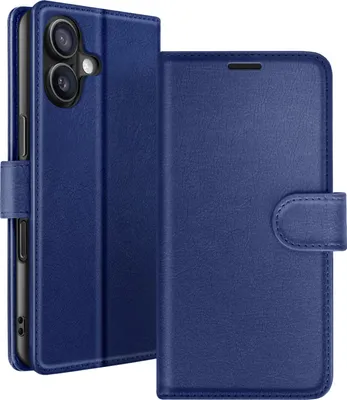 Produktbild von Zanaé, Klappetui iPhone 16 mit Kartenfächern & Magnetlasche, Nachtblau