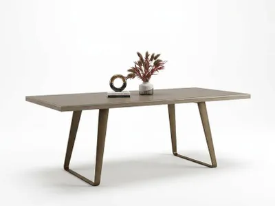 Immagine prodotto di Tavolo da pranzo moderno, color marrone, design, tavolo da cucina, tavolo per la sala da pranzo, legno