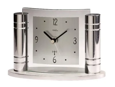 Image de Horloge de table radiocommandée moderne 18 x 12 x 8 cm - AMS Modèle : 5130