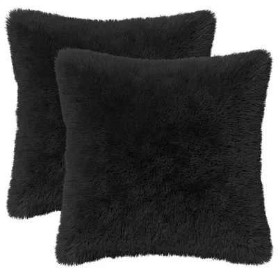 Produktbild von vidaXL Kissenbezug 2 pcs HEERLEN Schwarz 35 x 35 cm PV Fleece