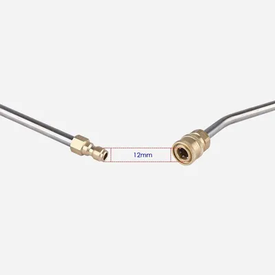 Image de Tuyau d'extension pour nettoyeur haute pression - Raccord coudé à 90 degrés - Durable et résistant à la corrosion - 35 cm - Buses de pulvérisation - Adapté pour les voitures et autres...