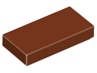 Produktbild von Lego® 1x2 Fliesen 3069  - 100 Stück Rotbraun