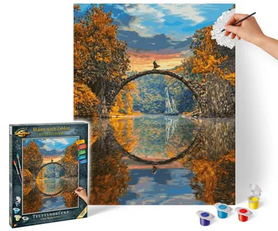 Produktbild von Malen nach Zahlen: Die Teufelsbrücke am Rakotzsee