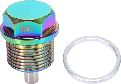 Image de Bouchon Vidange M20x1.5 Vis Carter d'huile Moteur Voiture Multicolore Magnétique avec Joints 1 Ensemble