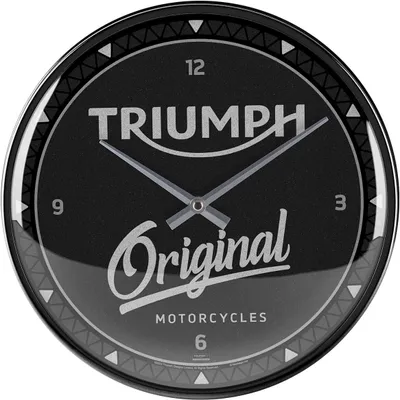 Immagine prodotto di Nostalgic-Art - Orologio da parete - Triumph - Nero originale