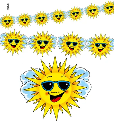 Produktbild von Girlande Sunny Sun Sommer Hawaii Dekoration 3m