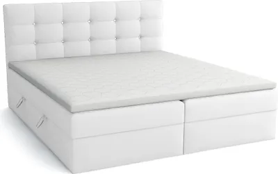 Produktbild von FEDVE Boxspringbett Schlafzimmerbett ORDOS mit 2 Bettkästen, Doppelbett mit Bonell-Matratze und Topper 160x200