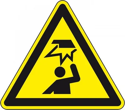 Produktbild von Dreifke® Aufkleber I Warnschild Warnung vor Hindernissen im Kopfbereich, Foli...