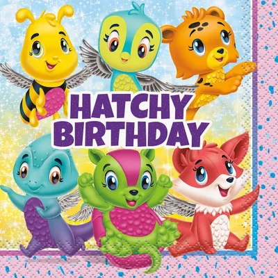 Image de Serviettes Hatchimals 25x25 cm 16 pcs.