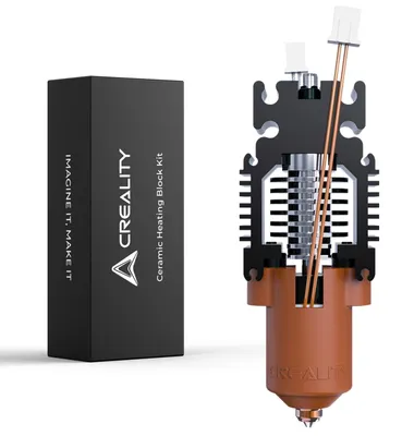 Image de Kit amélioré de bloc chauffant en céramique Ender 3 V3 SE KE de Creality, avec buse à changement rapide, pour imprimante 3D. Ce kit hotend prend en charge des températures allant jusqu'à 300 °C et une vitesse d'impression de 600 mm/s, conçu pour les imprimantes Ender 3 V3 SE/KE