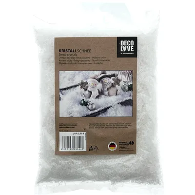 Image de Décoration Neige de cristal - Neige artificielle - Noël - 3 sachets de 1 litre - Blanc