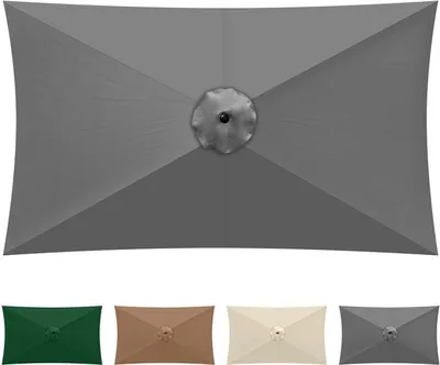 Obrázek produktu pro （Grey）Rainproof Obdélníkový slunečník Slunečník Balkon Obdélníkový skládací deštník na terasu Zahradní slunečník Balkonový slunečník