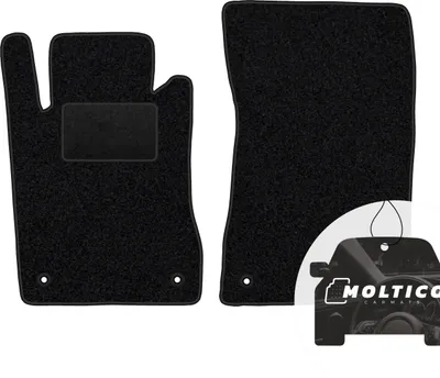 Produktbild von moto-MOLTICO Vorne Fußmatten Auto Velours Autoteppiche Schwarz Automatten Set 2-teilig passend für Mercedes-Benz E-Klasse W211 2002-2009