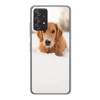 Produktbild von MuchoWow® Handyhülle Schutzhülle Hülle für Samsung Galaxy A53 5G Hund - Schnee - Winter Silikon Softcase Handy Hülle - Schutzabdeckung